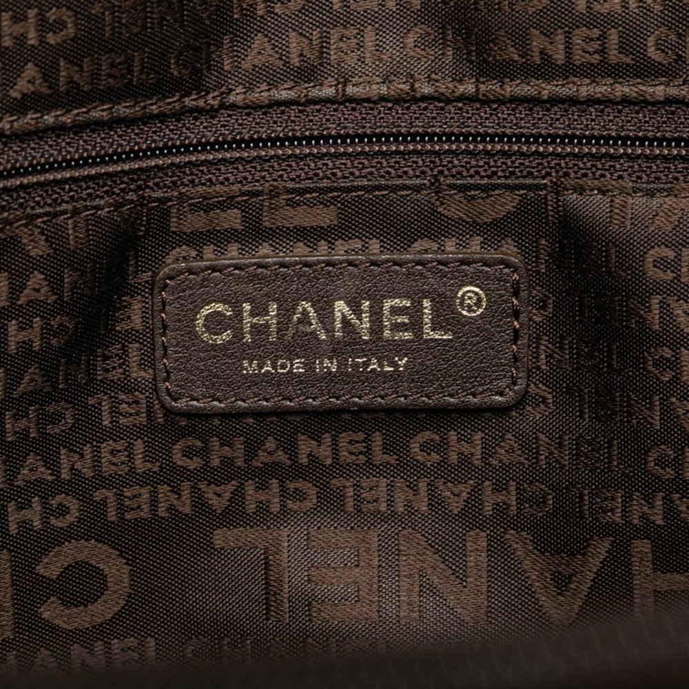 CHANEL Coco Mark Tote Bag Brown Caviar Skin Women's - Picture 6 of 8